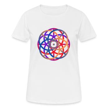 color circle - Women's Breathable T-Shirt - white - Front - AI Model Female 172 dark (172cm)
