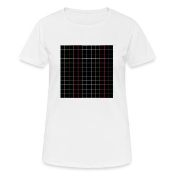 Vertikale und horizontale Linien - Frauen T-Shirt atmungsaktiv - Weiß - Vorne - AI Model Female 172 dark (172cm)