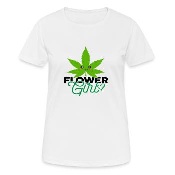 Flower Girl - Frauen T-Shirt atmungsaktiv - Weiß - Vorne - AI Model Female 172 dark (172cm)