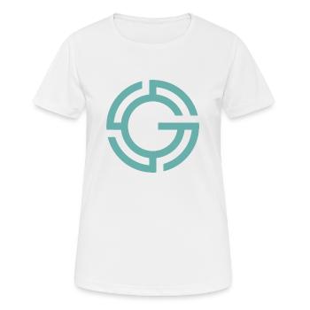 G Bekleidung Marke - Frauen T-Shirt atmungsaktiv - Weiß - Vorne - AI Model Female 172 dark (172cm)