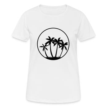 Palmiers - T-shirt respirant Femme - blanc - Devant - AI Model Female 172 dark (172cm)