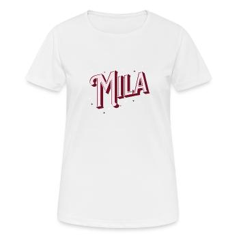 Mila Name tolle Mädchen Geschenkidee - Frauen T-Shirt atmungsaktiv - Weiß - Vorne - AI Model Female 172 dark (172cm)