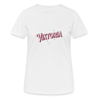 Viktoria Name tolle Mädchen Geschenkidee - Frauen T-Shirt atmungsaktiv - Weiß - Vorne - AI Model Female 172 dark (172cm)