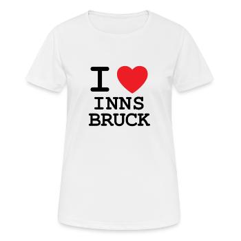 I Love Innsbruck - Ich liebe Innsbruck - Frauen T-Shirt atmungsaktiv - Weiß - Vorne - AI Model Female 172 dark (172cm)