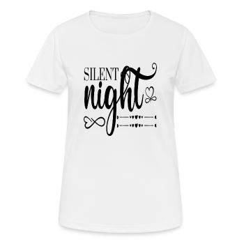 Silent Night Christmas - Women's Breathable T-Shirt - white - Front - AI Model Female 172 dark (172cm)