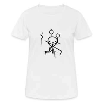 Stick figure Abstract - Women's Breathable T-Shirt - white - Front - AI Model Female 172 dark (172cm)