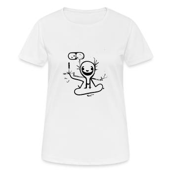 Stick figure strange - Women's Breathable T-Shirt - white - Front - AI Model Female 172 dark (172cm)