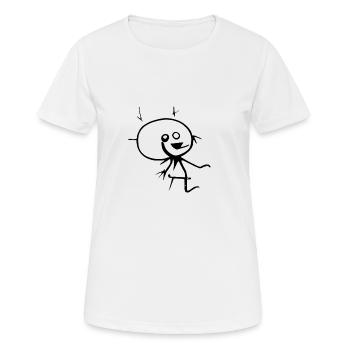 Stick figure Abstract - Women's Breathable T-Shirt - white - Front - AI Model Female 172 dark (172cm)
