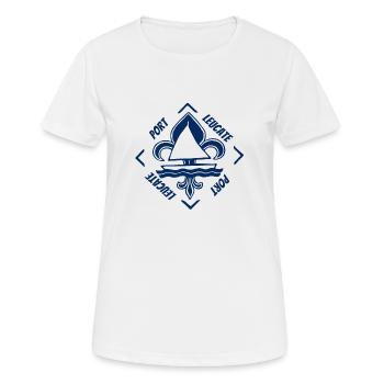 Port Leucate dans l'Aude, France, Mer Méditerranée - T-shirt respirant Femme - blanc - Devant - AI Model Female 172 dark (172cm)