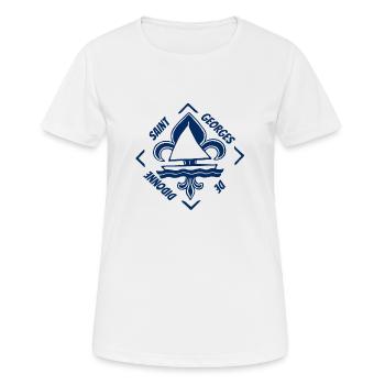 Saint Georges de Didonne en Aquitaine France - T-shirt respirant Femme - blanc - Devant - AI Model Female 172 dark (172cm)