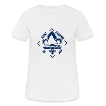Saint Germain sur Ay Normandie France - T-shirt respirant Femme - blanc - Devant - AI Model Female 172 dark (172cm)