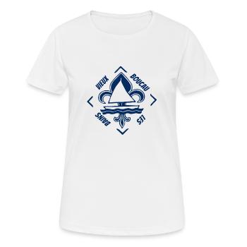 Vieux Boucau les Bains Nouvelle Aquitaine France - T-shirt respirant Femme - blanc - Devant - AI Model Female 172 dark (172cm)