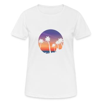 Evening sun on the beach - Women's Breathable T-Shirt - white - Front - AI Model Female 172 dark (172cm)