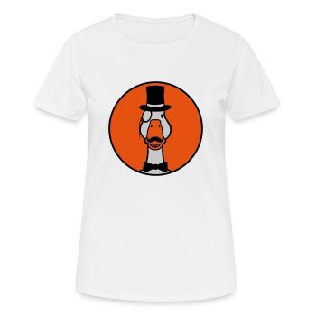 Lunettes Goose Sir Monokel - T-shirt respirant Femme - blanc - Devant - AI Model Female 172 dark (172cm)