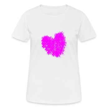 Heart - Frauen T-Shirt atmungsaktiv - Weiß - Vorne - AI Model Female 172 dark (172cm)