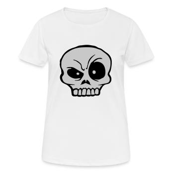 Skeptical facial expression skull skeleton - Women's Breathable T-Shirt - white - Front - AI Model Female 172 dark (172cm)