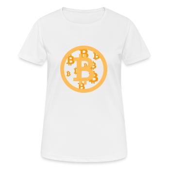 Conception Bitcoin - T-shirt respirant Femme - blanc - Devant - AI Model Female 172 dark (172cm)