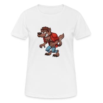 Werwolf - Frauen T-Shirt atmungsaktiv - Weiß - Vorne - AI Model Female 172 dark (172cm)