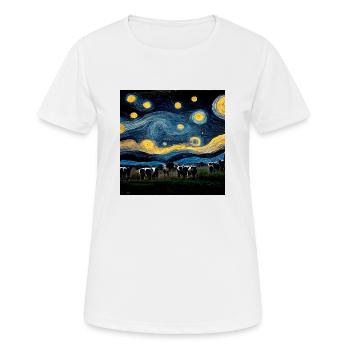 Starry night - Art - T-shirt respirant Femme - blanc - Devant - AI Model Female 172 dark (172cm)