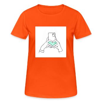 Digitale Liebe - Frauen T-Shirt atmungsaktiv - Neonorange - Vorne - AI Model Female 172 dark (172cm)