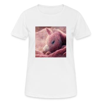 Bébé cheval gît sur le sol Rosa V - T-shirt respirant Femme - blanc - Devant - AI Model Female 172 dark (172cm)