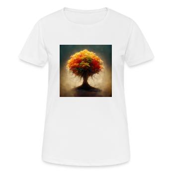 Baum des Lebens Fotorealistisch III - Frauen T-Shirt atmungsaktiv - Weiß - Vorne - AI Model Female 172 dark (172cm)