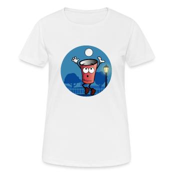 Peter Pong - Frauen T-Shirt atmungsaktiv - Weiß - Vorne - AI Model Female 172 dark (172cm)