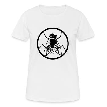 Logo mouche domestique petite mouche domestique - T-shirt respirant Femme - blanc - Devant - AI Model Female 172 dark (172cm)