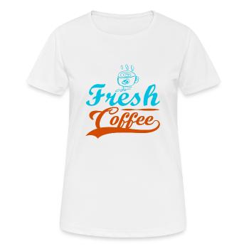 Fresh Coffee - Women's Breathable T-Shirt - white - Front - AI Model Female 172 dark (172cm)