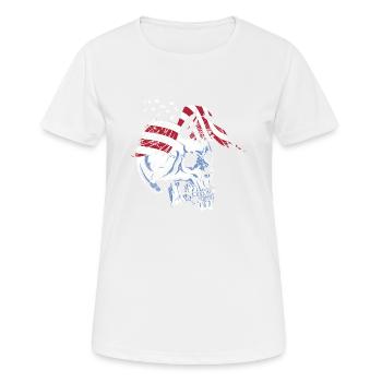 skull eagle - Frauen T-Shirt atmungsaktiv - Weiß - Vorne - AI Model Female 172 dark (172cm)
