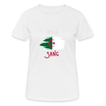 wir haben Blut Algerien - Frauen T-Shirt atmungsaktiv - Weiß - Vorne - AI Model Female 172 dark (172cm)