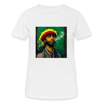 Rastafari Rauche Unkrautmalerei - Frauen T-Shirt atmungsaktiv - Weiß - Vorne - AI Model Female 172 dark (172cm)