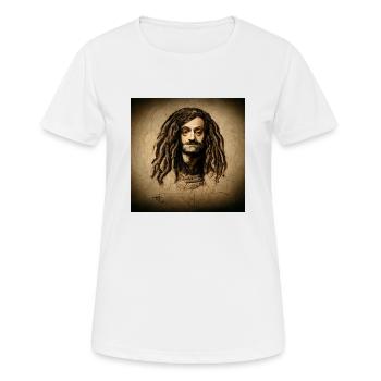 Style Rastaman Da Vinci - T-shirt respirant Femme - blanc - Devant - AI Model Female 172 dark (172cm)