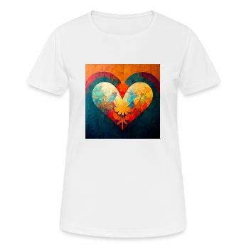 Amour de la paix et de l’unité - T-shirt respirant Femme - blanc - Devant - AI Model Female 172 dark (172cm)
