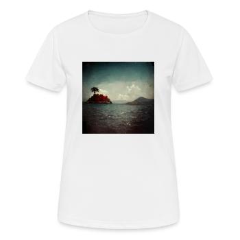Insel Liebesmalerei - Frauen T-Shirt atmungsaktiv - Weiß - Vorne - AI Model Female 172 dark (172cm)