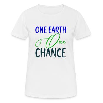 Une Terre, une chance - T-shirt respirant Femme - blanc - Devant - AI Model Female 172 dark (172cm)