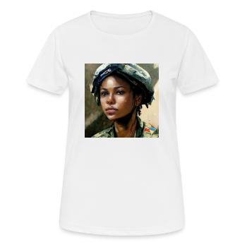 Schöne US Army Combat Medical Painting - Frauen T-Shirt atmungsaktiv - Weiß - Vorne - AI Model Female 172 dark (172cm)