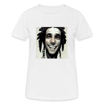 Rastafari Sketch Painting - T-shirt respirant Femme - blanc - Devant - AI Model Female 172 dark (172cm)
