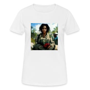 Schöne US Army Combat Medical Painting - Frauen T-Shirt atmungsaktiv - Weiß - Vorne - AI Model Female 172 dark (172cm)