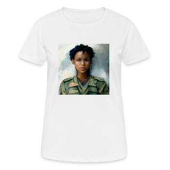 Schöne US Army Combat Medical Painting - Frauen T-Shirt atmungsaktiv - Weiß - Vorne - AI Model Female 172 dark (172cm)