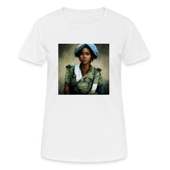 Schöne US Army Combat Medical Painting - Frauen T-Shirt atmungsaktiv - Weiß - Vorne - AI Model Female 172 dark (172cm)