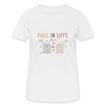 Fall in Love - Women's Breathable T-Shirt - white - Front - AI Model Female 172 dark (172cm)