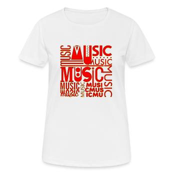 Musique drôle jazz retro song hipster vinyl rock - T-shirt respirant Femme - blanc - Devant - AI Model Female 172 dark (172cm)