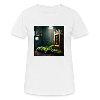 Telephone booth with plants - Women's Breathable T-Shirt - white - Front - AI Model Female 172 dark (172cm)