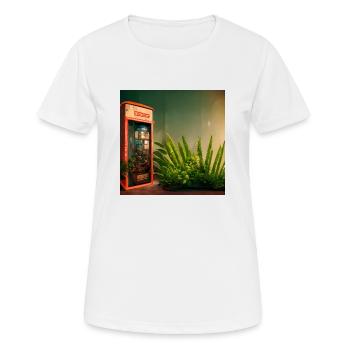 Telephone booth with plants - Women's Breathable T-Shirt - white - Front - AI Model Female 172 dark (172cm)