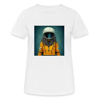 Rasta-astronaut - Frauen T-Shirt atmungsaktiv - Weiß - Vorne - AI Model Female 172 dark (172cm)