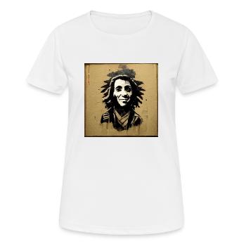 Peinture à croquis rastafari - T-shirt respirant Femme - blanc - Devant - AI Model Female 172 dark (172cm)