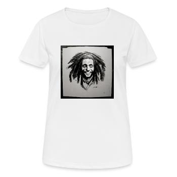 Peinture à croquis rastafari - T-shirt respirant Femme - blanc - Devant - AI Model Female 172 dark (172cm)