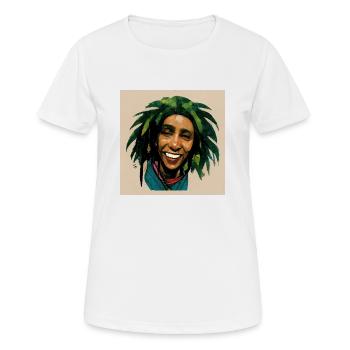 Peinture à croquis rastafari - T-shirt respirant Femme - blanc - Devant - AI Model Female 172 dark (172cm)