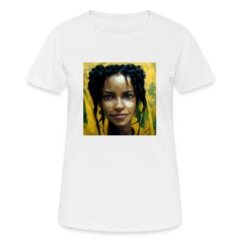 Rasta Astronaut - Frauen T-Shirt atmungsaktiv - Weiß - Vorne - AI Model Female 172 dark (172cm)